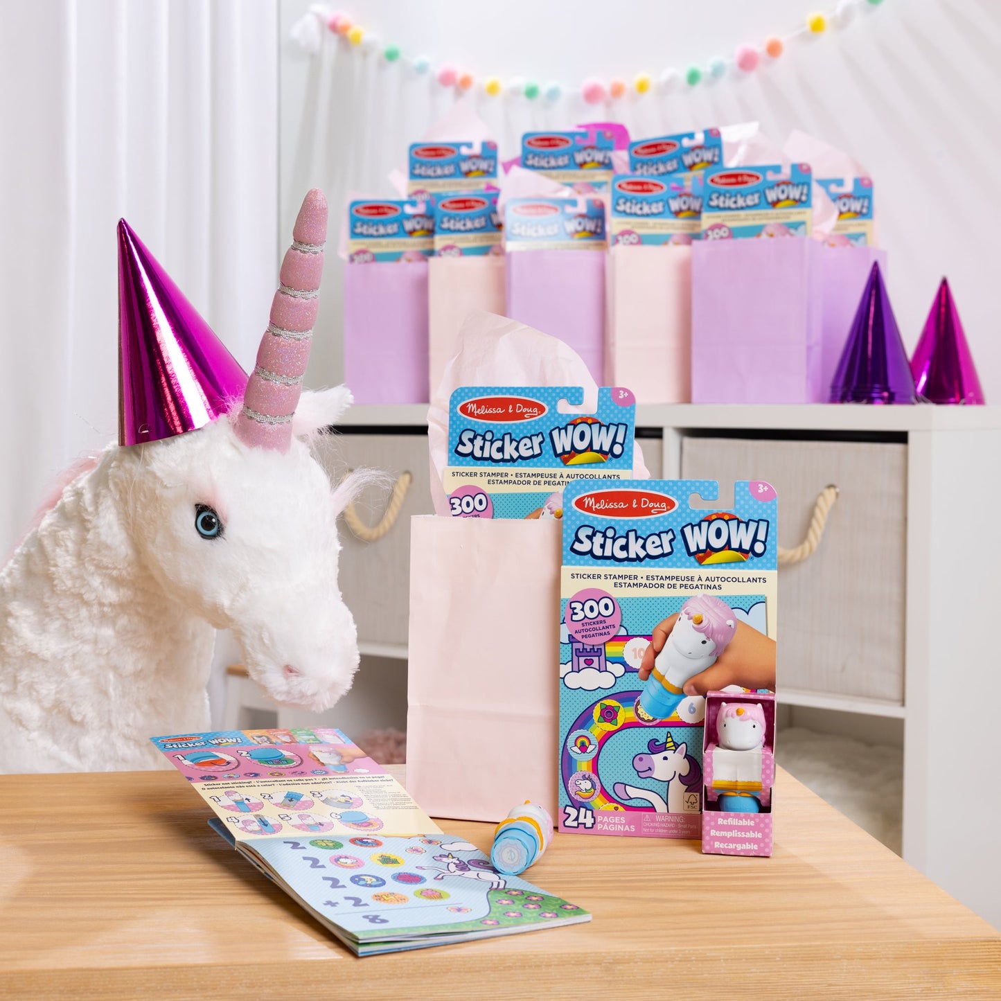 Sticker WOW!® Activity Pad & Sticker Stamper 12-PACK - Unicorn