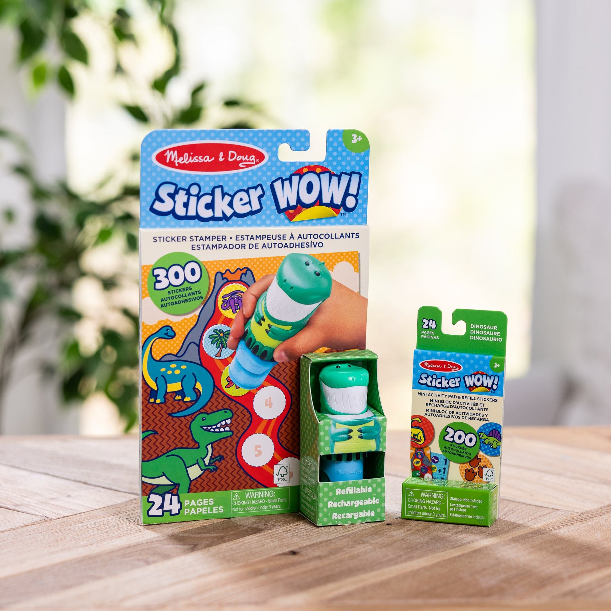 Sticker WOW!™ Dinosaur Bundle: Activity Pad & Sticker Stamper + Mini Activity Pad and 200 Refill Stickers