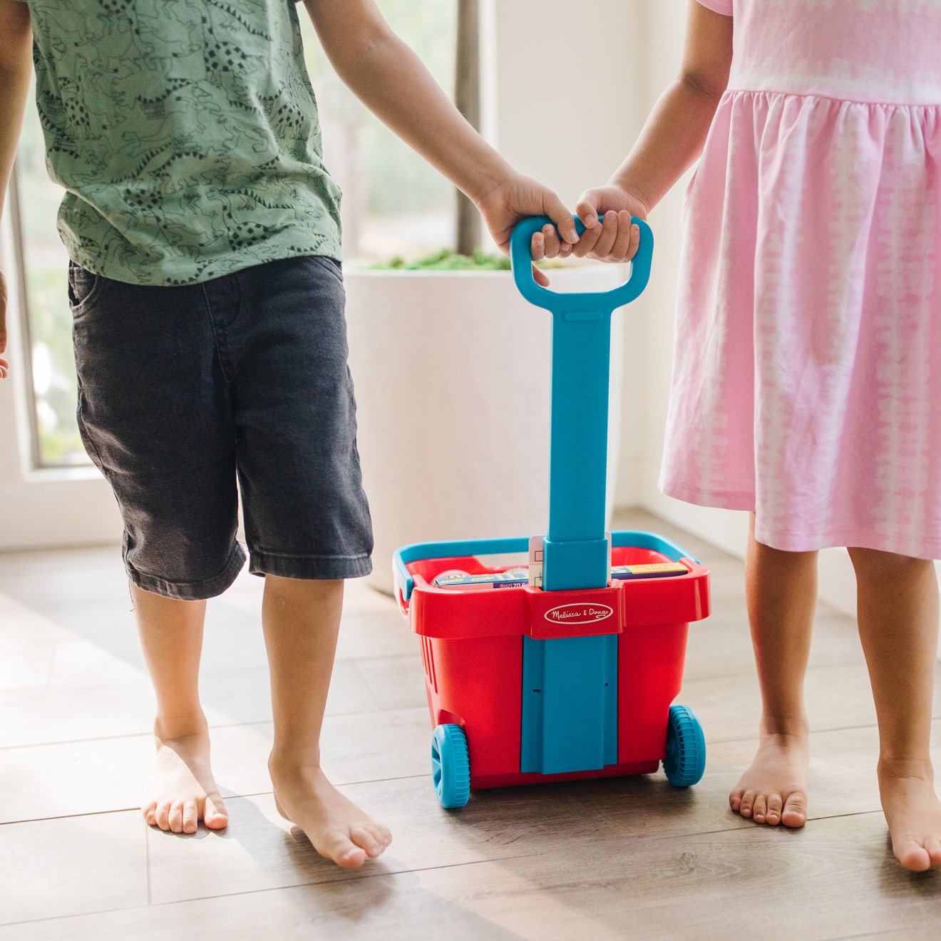 Fill & Roll Grocery Basket Play Set