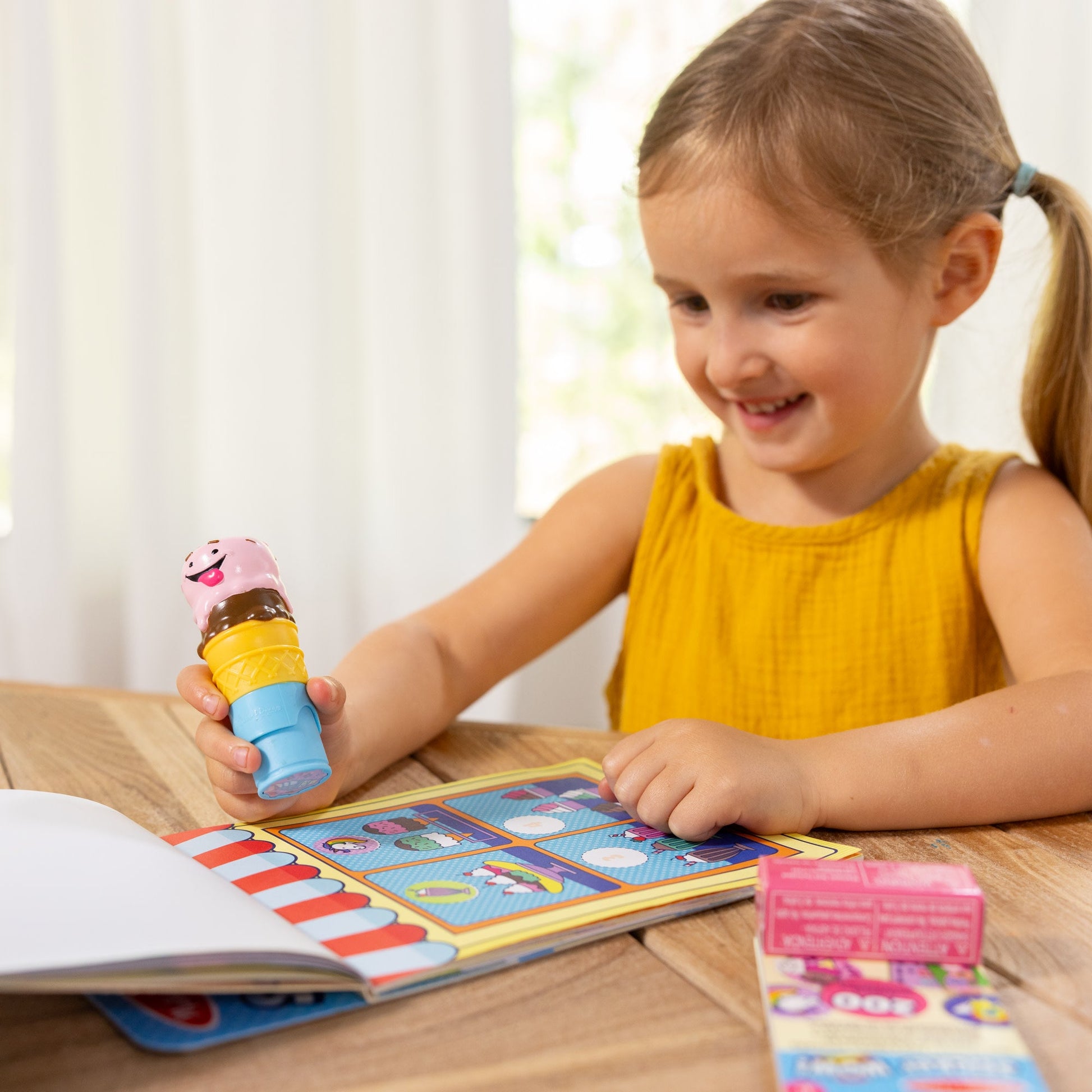 Sticker WOW!™ Ice Cream Bundle: Activity Pad & Sticker Stamper + Mini Activity Pad and 200 Refill Stickers
