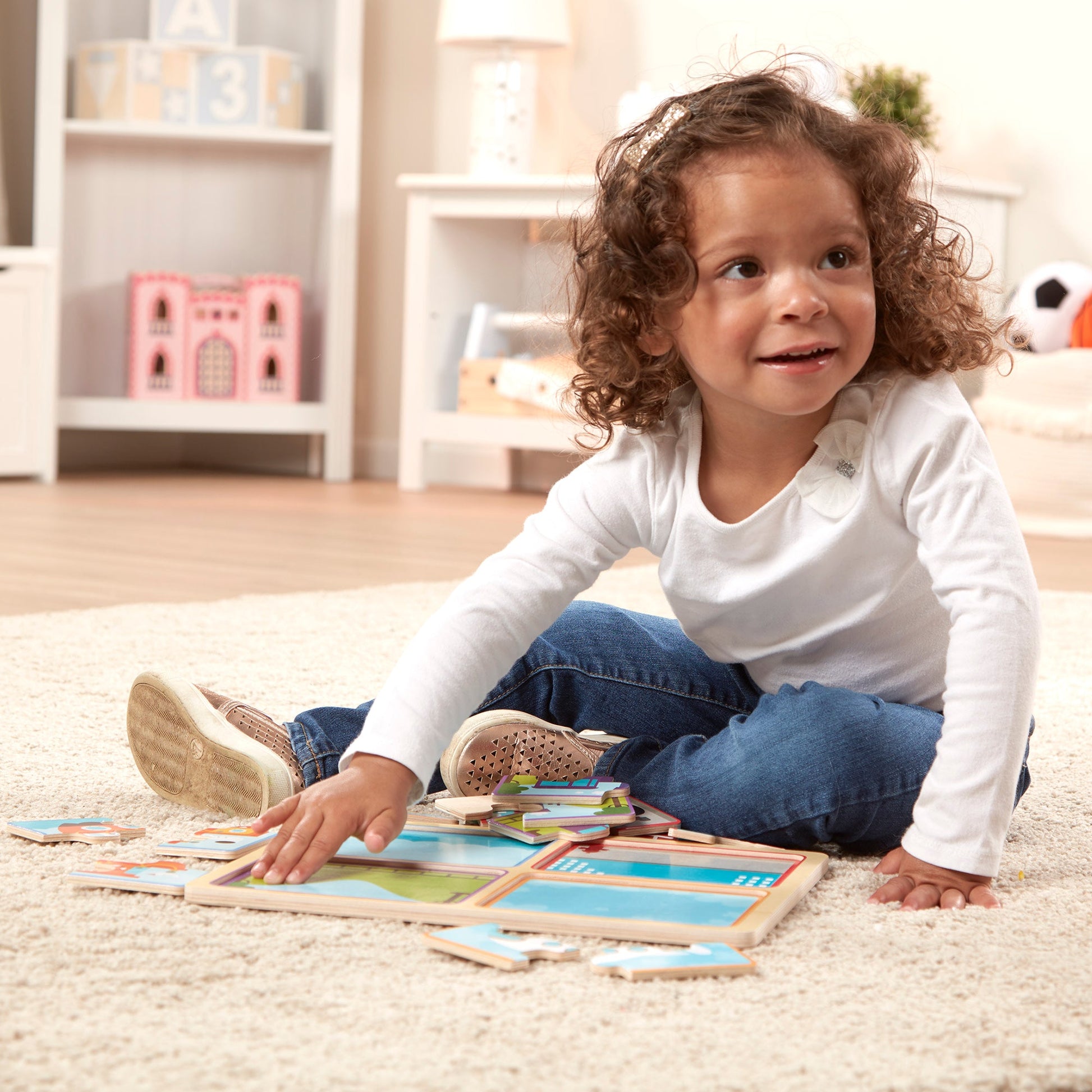 Natural Play Wooden Puzzle: Ready, Set, Go